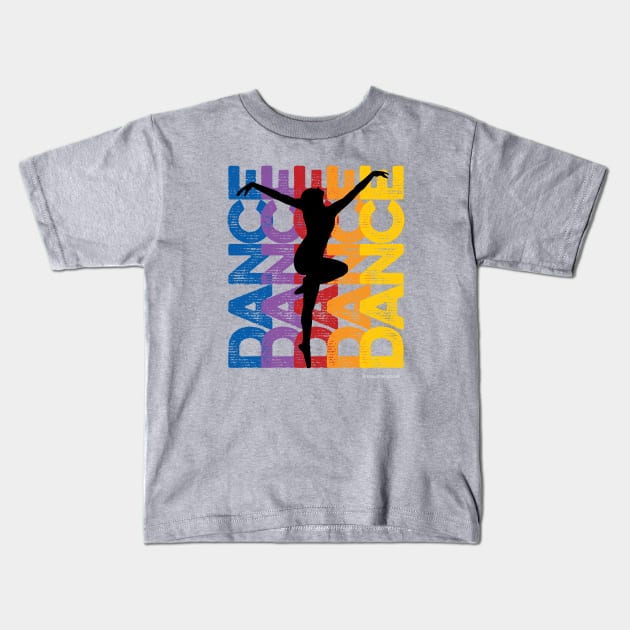 Danse et Lettres Kids T-Shirt by eBrushDesign